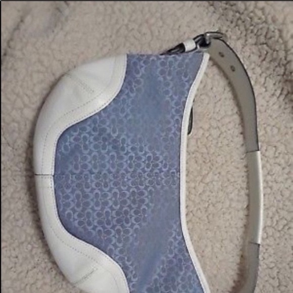 COPY - Coach baby blue logo canvas Bag - Picture 7 of 8